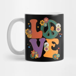 Peace Sign Love 60s 70s Costume Hippie Theme Party Mug